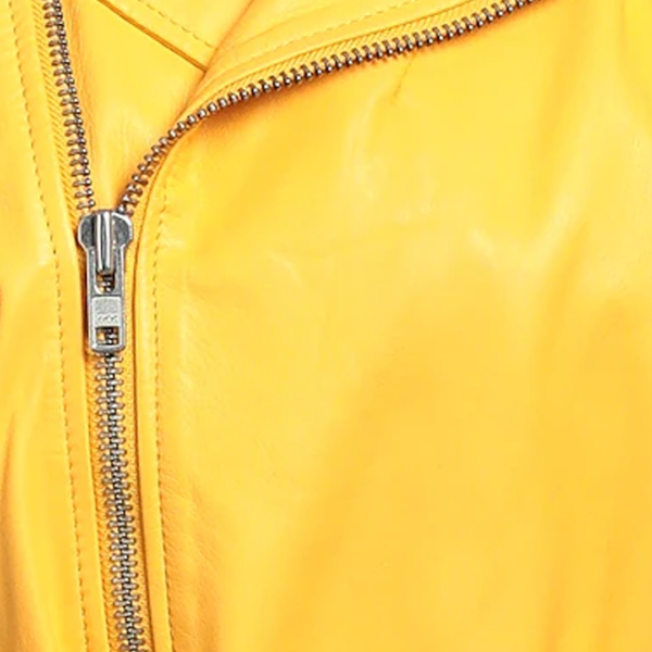 Womens Sword Crop Biker Leather Jacket - Image 4