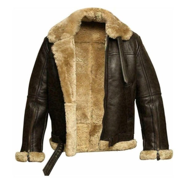 Mens Aviator Raf Flight Leather Jacket - Image 2
