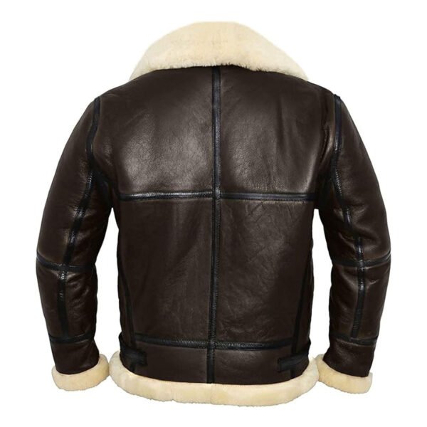 Mens Real Aviator Shearling Leather Jacket - Image 2