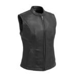 Women Leather Motorcycle Vest
