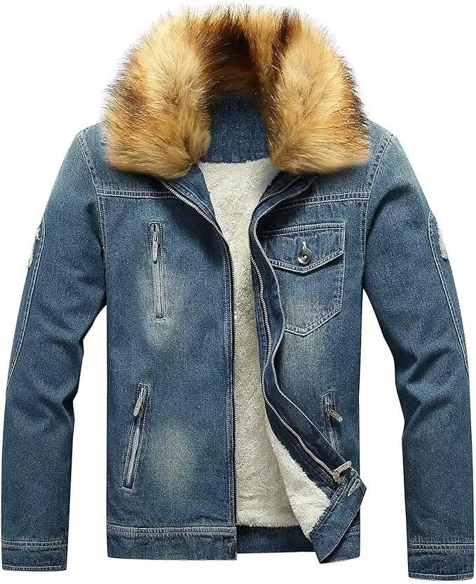 Sheepskin-Collar-Denim-Jacket