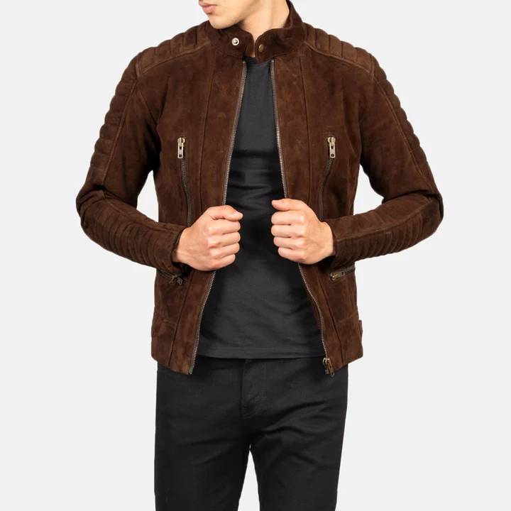 Slim-fit-suede-biker-jacket